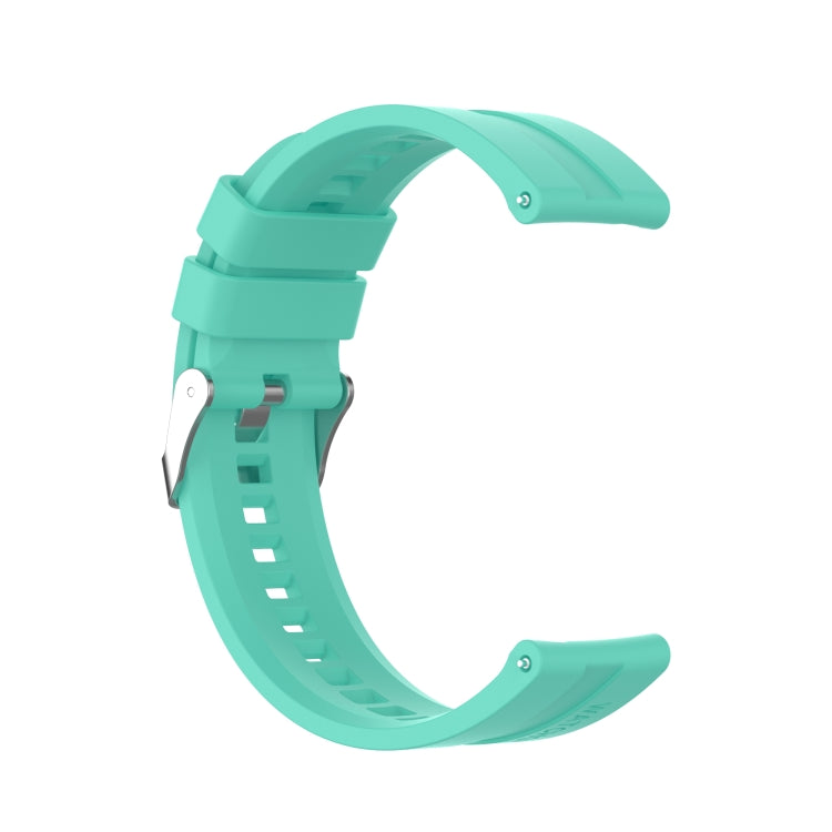 For Huawei Watch GT 2 42mm Silicone  Watch Band with Silver Buckle(Aurora Blue) - Watch Bands by buy2fix | Online Shopping UK | buy2fix
