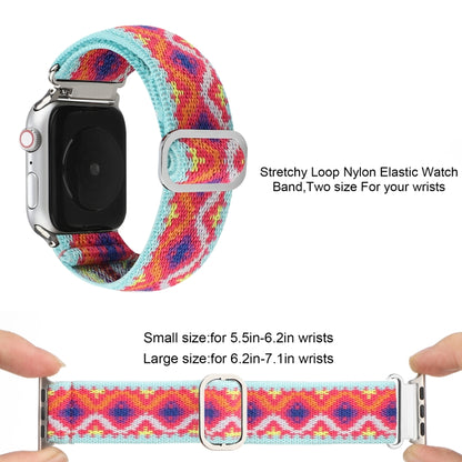 Metal Japanese Buckle Elastic Nylon Watch Band For Apple Watch Ultra 49mm&Watch Ultra 2 49mm / Series 9&8&7 45mm / SE 3&SE 2&6&SE&5&4 44mm / 3&2&1 42mm(4) by buy2fix