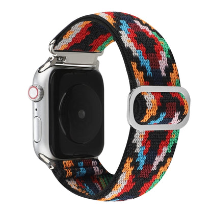 Metal Japanese Buckle Elastic Nylon Watch Band For Apple Watch Series 7 45mm / 6 & SE & 5 & 4 44mm / 3 & 2 & 1 42mm(5) by buy2fix