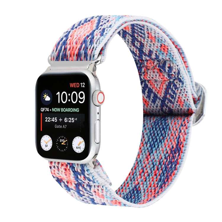Metal Japanese Buckle Elastic Nylon Watch Band For Apple Watch Ultra 49mm&Watch Ultra 2 49mm / Series 9&8&7 45mm / SE 3&SE 2&6&SE&5&4 44mm / 3&2&1 42mm(7) by buy2fix