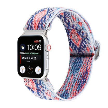 Metal Japanese Buckle Elastic Nylon Watch Band For Apple Watch Ultra 49mm&Watch Ultra 2 49mm / Series 9&8&7 45mm / SE 3&SE 2&6&SE&5&4 44mm / 3&2&1 42mm(7) by buy2fix
