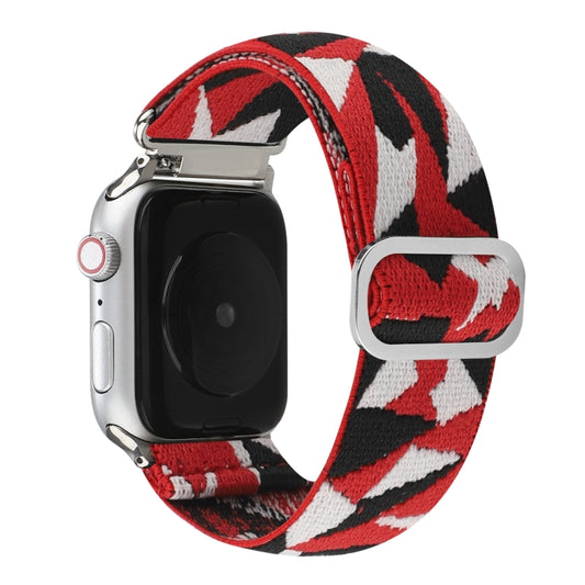 Metal Japanese Buckle Elastic Nylon Watch Band For Apple Watch Series 7 45mm / 6 & SE & 5 & 4 44mm / 3 & 2 & 1 42mm(10) by buy2fix