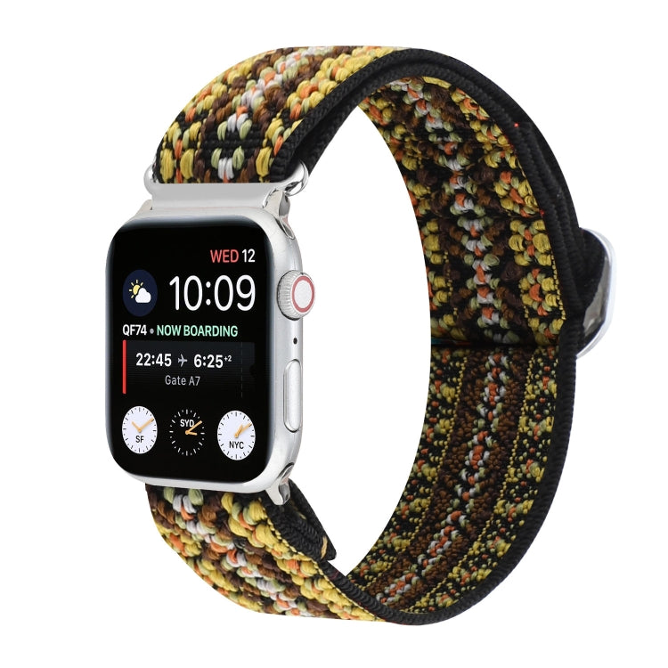 Metal Japanese Buckle Elastic Nylon Watch Band For Apple Watch Ultra 49mm&Watch Ultra 2 49mm / Series 9&8&7 45mm / SE 3&SE 2&6&SE&5&4 44mm / 3&2&1 42mm(11) by buy2fix