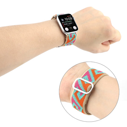Metal Japanese Buckle Elastic Nylon Watch Band For Apple Watch Ultra 49mm&Watch Ultra 2 49mm / Series 9&8&7 45mm / SE 3&SE 2&6&SE&5&4 44mm / 3&2&1 42mm(14) by buy2fix