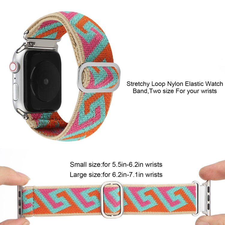 Metal Japanese Buckle Elastic Nylon Watch Band For Apple Watch Ultra 49mm&Watch Ultra 2 49mm / Series 9&8&7 45mm / SE 3&SE 2&6&SE&5&4 44mm / 3&2&1 42mm(14) by buy2fix