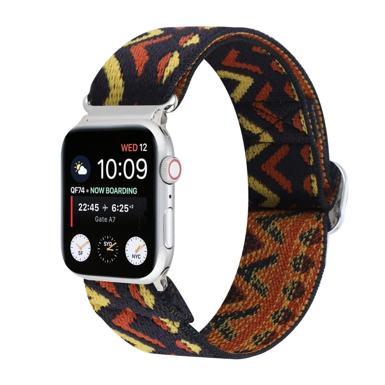 Metal Japanese Buckle Elastic Nylon Watch Band For Apple Watch Series 7 45mm / 6 & SE & 5 & 4 44mm / 3 & 2 & 1 42mm(15) by buy2fix
