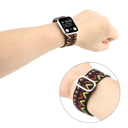 Metal Japanese Buckle Elastic Nylon Watch Band For Apple Watch Series 7 45mm / 6 & SE & 5 & 4 44mm / 3 & 2 & 1 42mm(15) by buy2fix