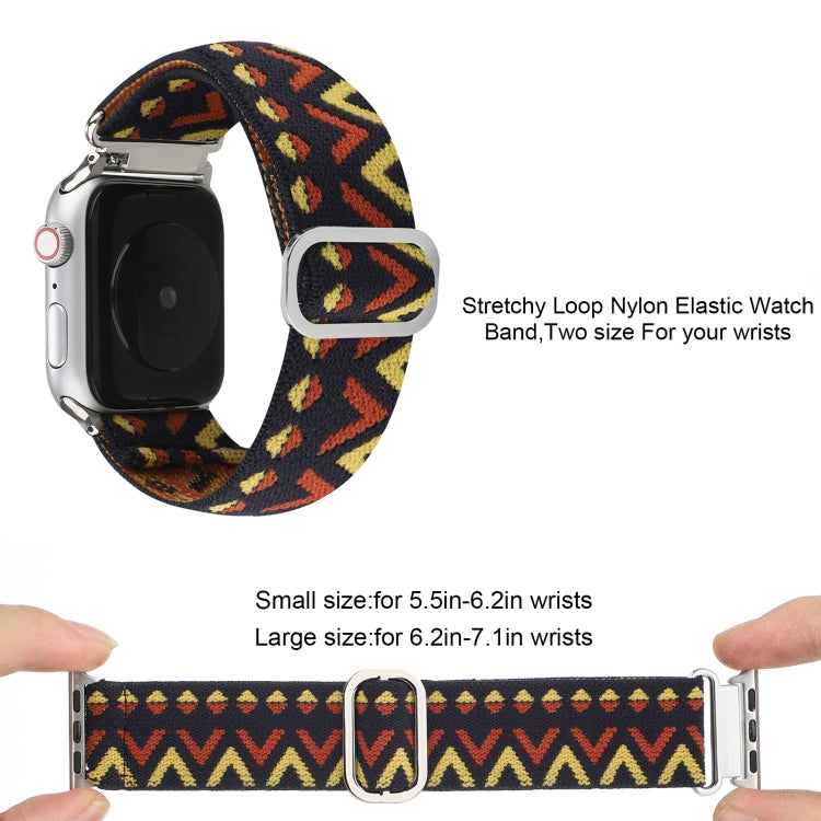 Metal Japanese Buckle Elastic Nylon Watch Band For Apple Watch Series 7 45mm / 6 & SE & 5 & 4 44mm / 3 & 2 & 1 42mm(15) by buy2fix
