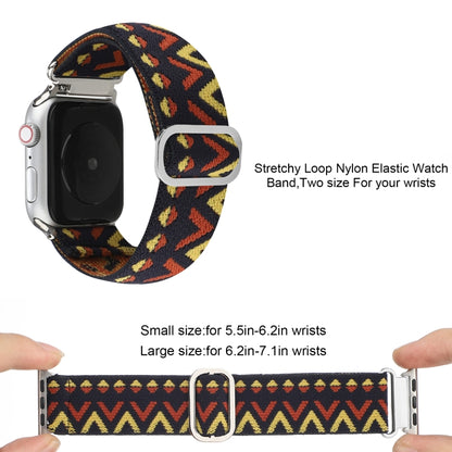 Metal Japanese Buckle Elastic Nylon Watch Band For Apple Watch Series 7 45mm / 6 & SE & 5 & 4 44mm / 3 & 2 & 1 42mm(15) by buy2fix