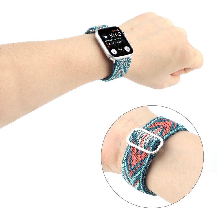 Metal Japanese Buckle Elastic Nylon Watch Band For Apple Watch Ultra 49mm&Watch Ultra 2 49mm / Series 9&8&7 45mm / SE 3&SE 2&6&SE&5&4 44mm / 3&2&1 42mm(17) by buy2fix