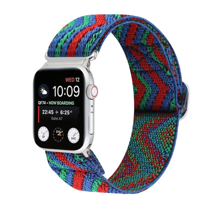 Metal Japanese Buckle Elastic Nylon Watch Band For Apple Watch Series 7 45mm / 6 & SE & 5 & 4 44mm / 3 & 2 & 1 42mm(18) by buy2fix