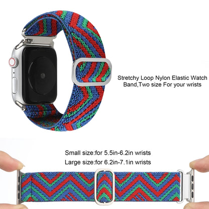 Metal Japanese Buckle Elastic Nylon Watch Band For Apple Watch Series 7 45mm / 6 & SE & 5 & 4 44mm / 3 & 2 & 1 42mm(18) by buy2fix