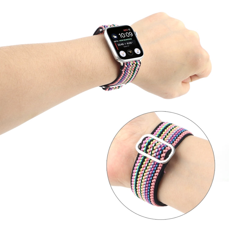 Metal Japanese Buckle Elastic Nylon Watch Band For Apple Watch Ultra 49mm&Watch Ultra 2 49mm / Series 9&8&7 45mm / SE 3&SE 2&6&SE&5&4 44mm / 3&2&1 42mm(22) by buy2fix