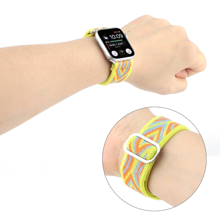 Metal Japanese Buckle Elastic Nylon Watch Band For Apple Watch Series 9&8&7 41mm / SE 3&SE 2&6&SE&5&4 40mm / 3&2&1 38mm(2) by buy2fix