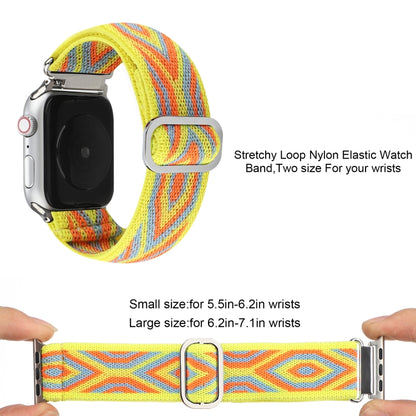 Metal Japanese Buckle Elastic Nylon Watch Band For Apple Watch Series 9&8&7 41mm / SE 3&SE 2&6&SE&5&4 40mm / 3&2&1 38mm(2) by buy2fix