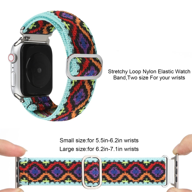 Metal Japanese Buckle Elastic Nylon Watch Band For Apple Watch Series 7 41mm / 6 & SE & 5 & 4 40mm / 3 & 2 & 1 38mm(3) by buy2fix