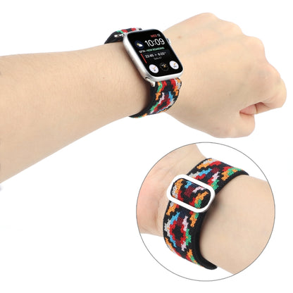 Metal Japanese Buckle Elastic Nylon Watch Band For Apple Watch Series 7 41mm / 6 & SE & 5 & 4 40mm / 3 & 2 & 1 38mm(5) by buy2fix
