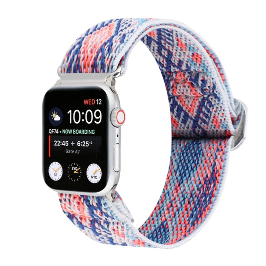 Metal Japanese Buckle Elastic Nylon Watch Band For Apple Watch Series 7 41mm / 6 & SE & 5 & 4 40mm / 3 & 2 & 1 38mm(7) by buy2fix
