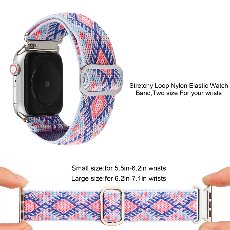 Metal Japanese Buckle Elastic Nylon Watch Band For Apple Watch Series 7 41mm / 6 & SE & 5 & 4 40mm / 3 & 2 & 1 38mm(7) by buy2fix