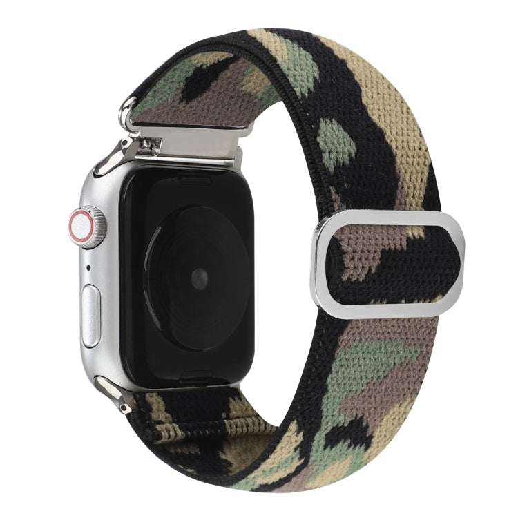 Metal Japanese Buckle Elastic Nylon Watch Band For Apple Watch Series 9&8&7 41mm / SE 3&SE 2&6&SE&5&4 40mm / 3&2&1 38mm(9) by buy2fix