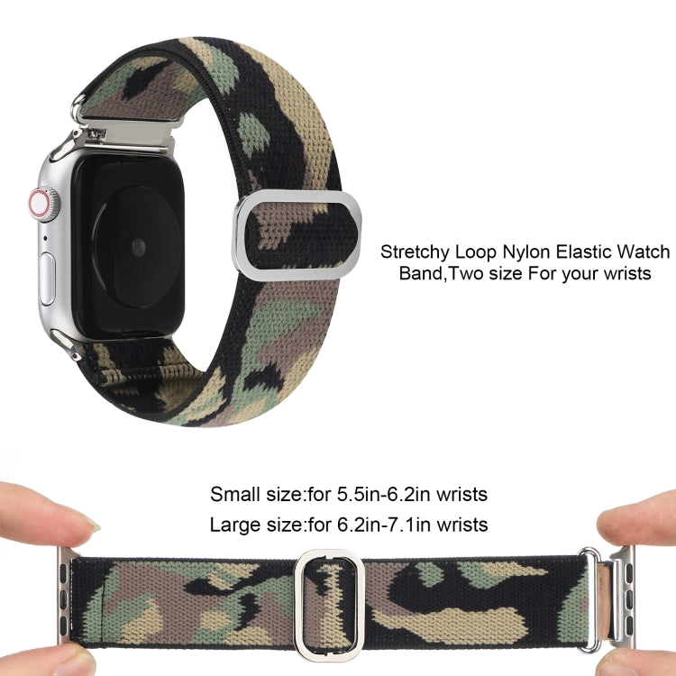 Metal Japanese Buckle Elastic Nylon Watch Band For Apple Watch Series 9&8&7 41mm / SE 3&SE 2&6&SE&5&4 40mm / 3&2&1 38mm(9) by buy2fix