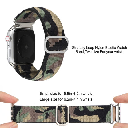 Metal Japanese Buckle Elastic Nylon Watch Band For Apple Watch Series 9&8&7 41mm / SE 3&SE 2&6&SE&5&4 40mm / 3&2&1 38mm(9) by buy2fix