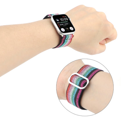 Metal Japanese Buckle Elastic Nylon Watch Band For Apple Watch Series 9&8&7 41mm / SE 3&SE 2&6&SE&5&4 40mm / 3&2&1 38mm(12) by buy2fix