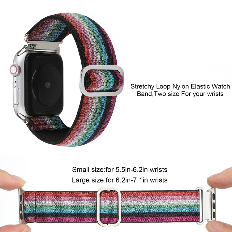 Metal Japanese Buckle Elastic Nylon Watch Band For Apple Watch Series 9&8&7 41mm / SE 3&SE 2&6&SE&5&4 40mm / 3&2&1 38mm(12) by buy2fix