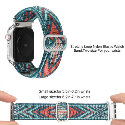 Metal Japanese Buckle Elastic Nylon Watch Band For Apple Watch Series 9&8&7 41mm / SE 3&SE 2&6&SE&5&4 40mm / 3&2&1 38mm(17) by buy2fix