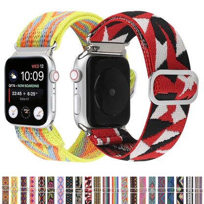 Metal Japanese Buckle Elastic Nylon Watch Band For Apple Watch Series 7 41mm / 6 & SE & 5 & 4 40mm / 3 & 2 & 1 38mm(14) by buy2fix