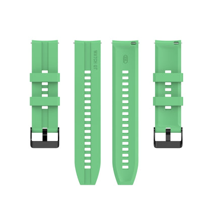 For Huawei Watch GT 2 46mm Silicone Watch Band with Black Buckle(Mint Green) by buy2fix