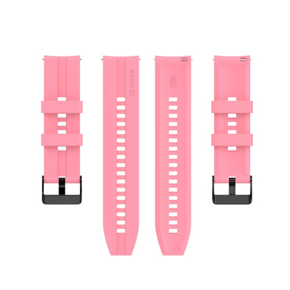 For Huawei Watch GT 2 46mm Silicone Watch Band with Black Buckle(Pink) by buy2fix