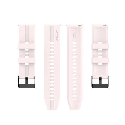 For Huawei Watch GT 2 46mm Silicone Watch Band with Black Buckle(Quicksand Pink) by buy2fix