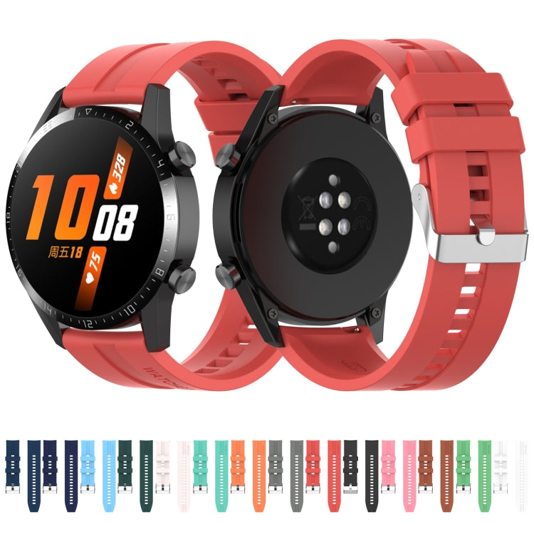 For Huawei Watch GT 2 46mm Silicone Watch Band with Black Buckle(Midnight Blue) by buy2fix