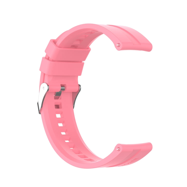 For Huawei Watch GT 2 46mm Silicone Watch Band with Silver Buckle(Pink) by buy2fix