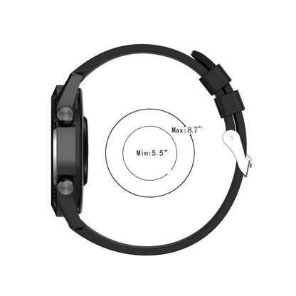 For Huawei Watch GT 2 46mm Silicone  Watch Band with Silver Buckle(Dark Green) - Watch Bands by buy2fix | Online Shopping UK | buy2fix