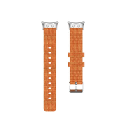 For Garmin Forerunner 45 / 45S / Swim 2 Universal Nylon Canvas Watch Band(Orange) - Watch Bands by buy2fix | Online Shopping UK | buy2fix