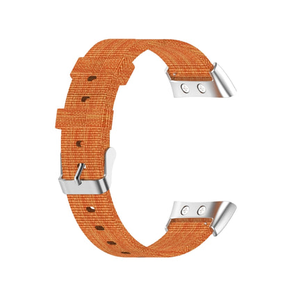 For Garmin Forerunner 45 / 45S / Swim 2 Universal Nylon Canvas Watch Band(Orange) - Watch Bands by buy2fix | Online Shopping UK | buy2fix