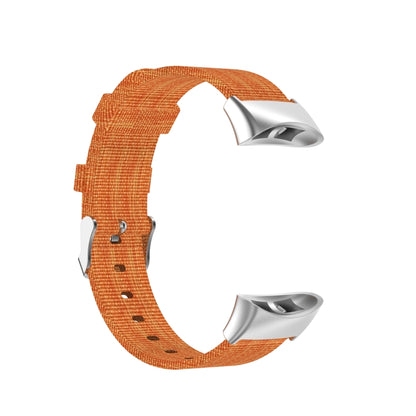 For Garmin Forerunner 45 / 45S / Swim 2 Universal Nylon Canvas Watch Band(Orange) - Watch Bands by buy2fix | Online Shopping UK | buy2fix