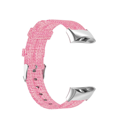 For Garmin Forerunner 45 / 45S / Swim 2 Universal Nylon Canvas Watch Band(Pink) - Watch Bands by buy2fix | Online Shopping UK | buy2fix