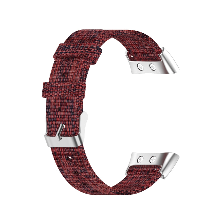 For Garmin Forerunner 45 / 45S / Swim 2 Universal Nylon Canvas Watch Band(Wine Red) - Watch Bands by buy2fix | Online Shopping UK | buy2fix