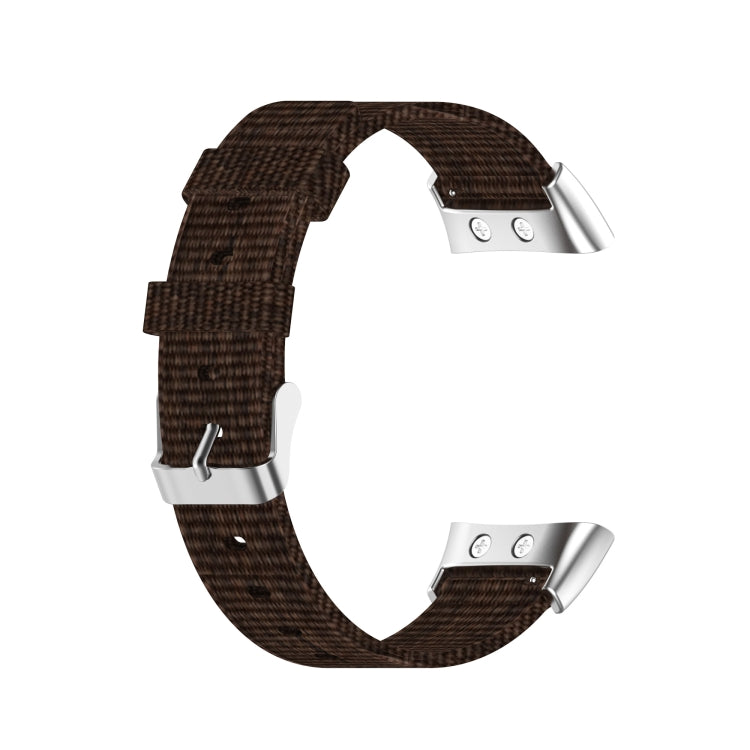 For Garmin Forerunner 45 / 45S / Swim 2 Universal Nylon Canvas Watch Band(Coffee) - Watch Bands by buy2fix | Online Shopping UK | buy2fix
