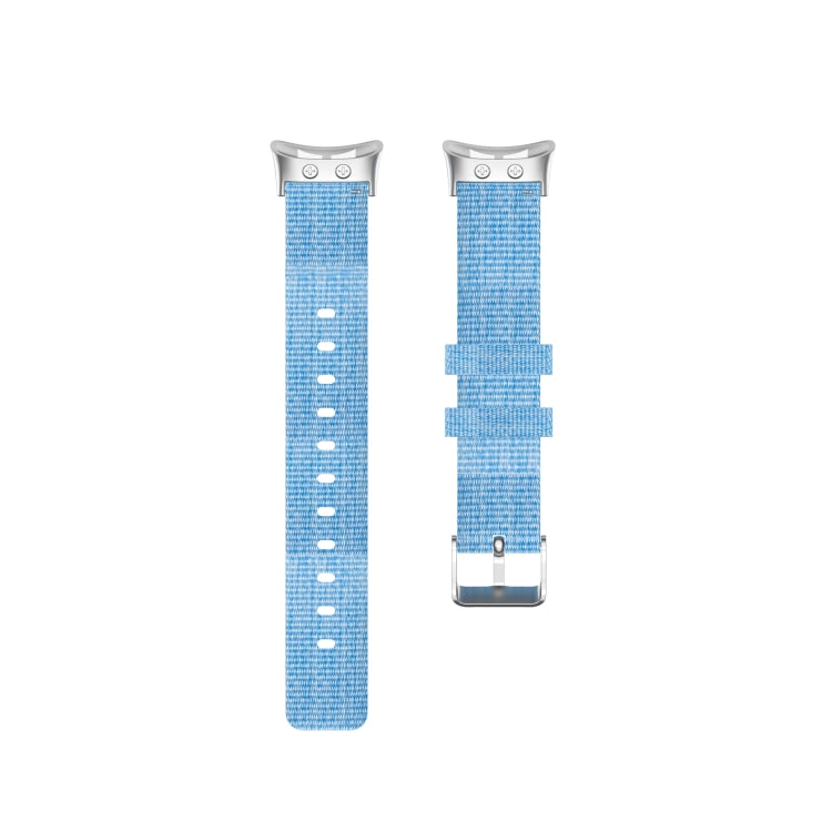 For Garmin Forerunner 45 / 45S / Swim 2 Universal Nylon Canvas Watch Band(Sky Blue) - Watch Bands by buy2fix | Online Shopping UK | buy2fix