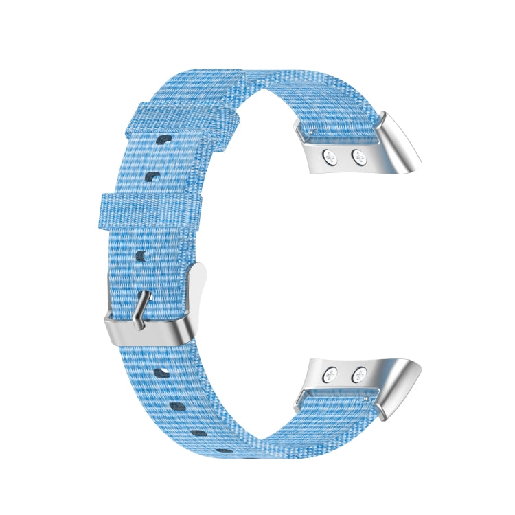 For Garmin Forerunner 45 / 45S / Swim 2 Universal Nylon Canvas Watch Band(Sky Blue) - Watch Bands by buy2fix | Online Shopping UK | buy2fix