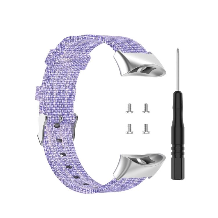 For Garmin Forerunner 45 / 45S / Swim 2 Universal Nylon Canvas Watch Band(Purple) by buy2fix