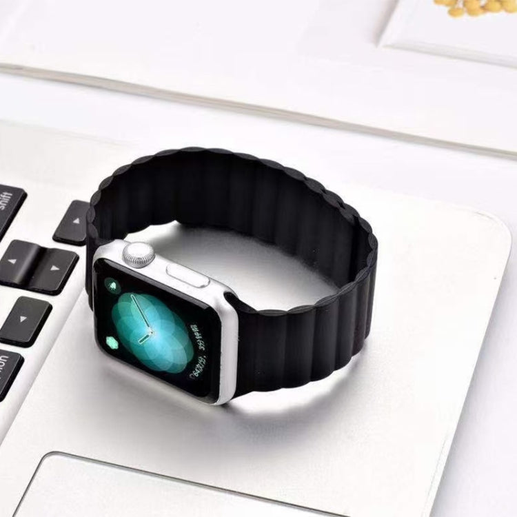 Magnetic Loop Watch Band For Apple Watch Series 7 45mm / 6 & SE & 5 & 4 44mm / 3 & 2 & 1 42mm(Black) by buy2fix