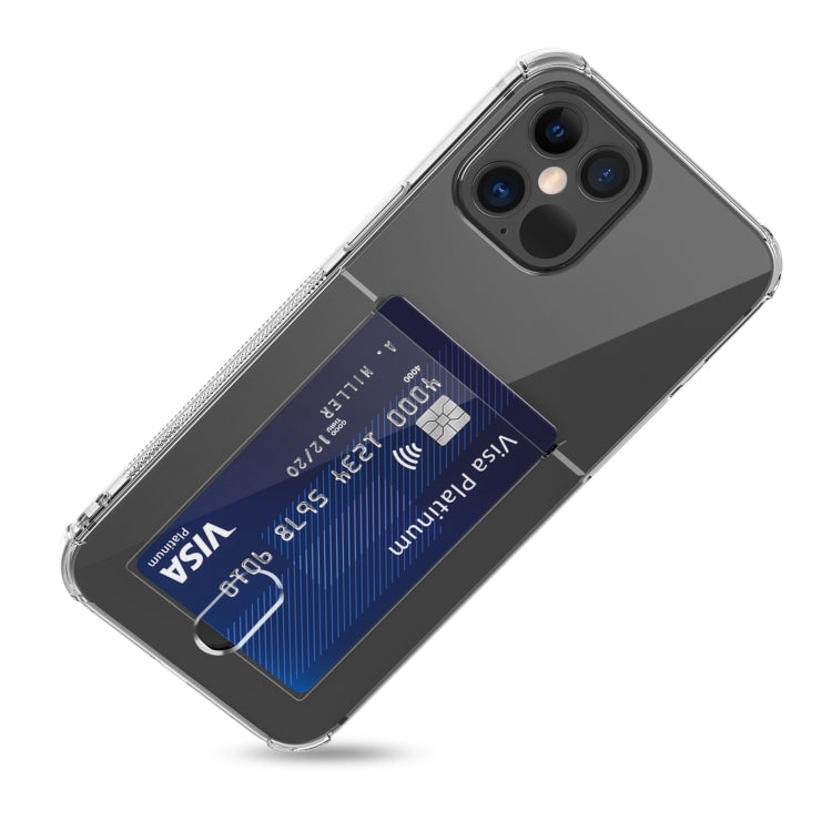 For iPhone 12 Pro Max TPU Transparent Protective Case with Card Slots(Transparent) - iPhone 12 Pro Max Cases by buy2fix | Online Shopping UK | buy2fix