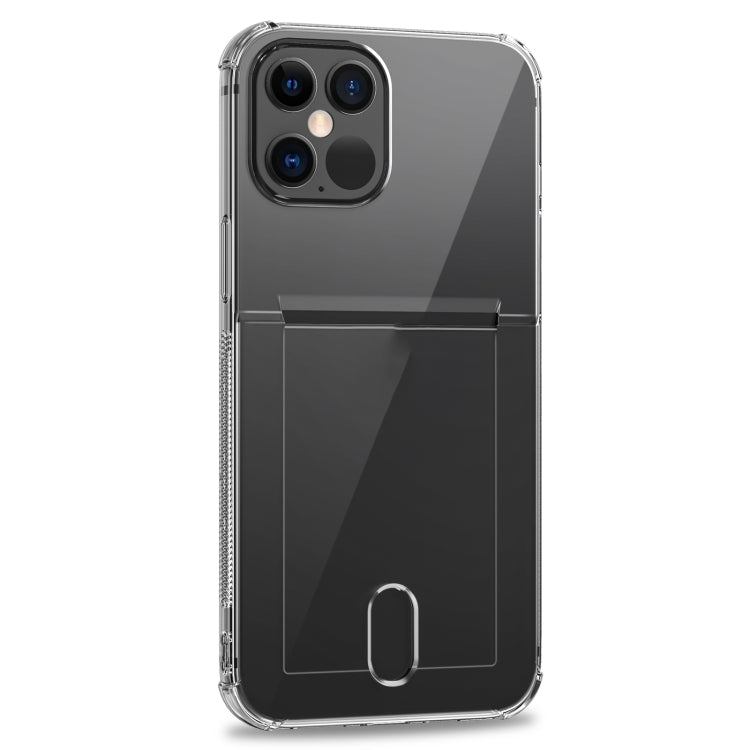 For iPhone 12 Pro Max TPU Transparent Protective Case with Card Slots(Transparent) - iPhone 12 Pro Max Cases by buy2fix | Online Shopping UK | buy2fix