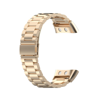 For Garmin Forerunner 45 / 45S / Swim 2 Universal Three Beads Stainless Steel Watch Band(Champagne Gold) by buy2fix