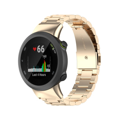 For Garmin Forerunner 45 / 45S / Swim 2 Universal Three Beads Stainless Steel Watch Band(Champagne Gold) by buy2fix